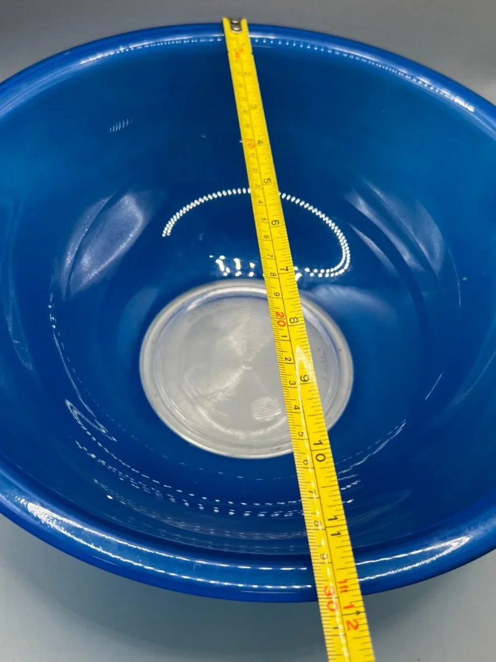 PYREX 326 Cobalt Blue Clear Bottom Mixing Bowl 4L Liter Vintage 1980s 1990s